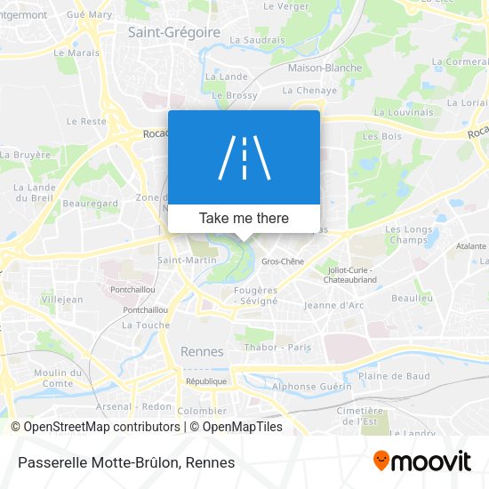 Passerelle Motte-Brûlon map
