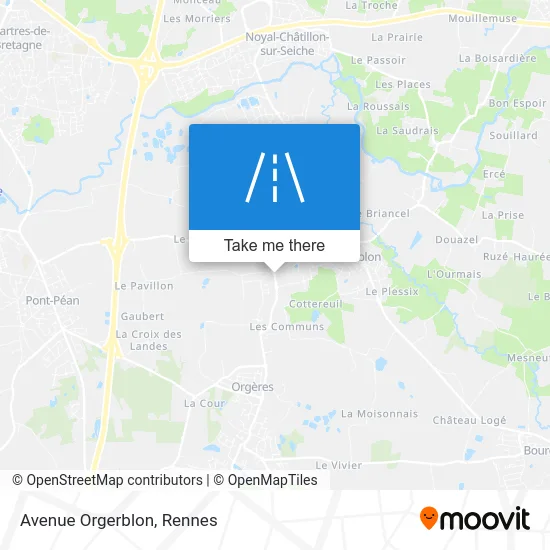 Avenue Orgerblon map