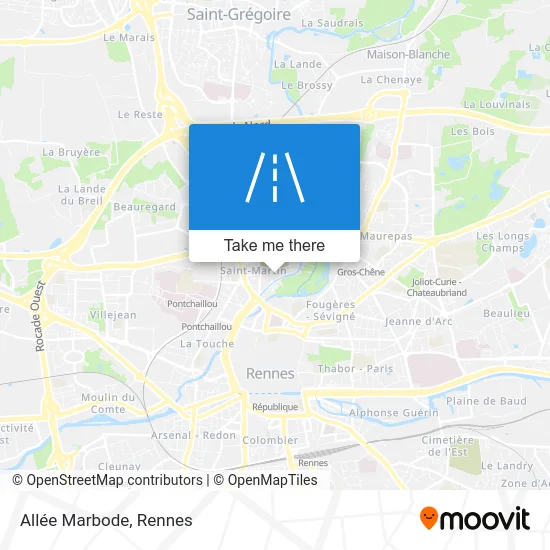 Allée Marbode map
