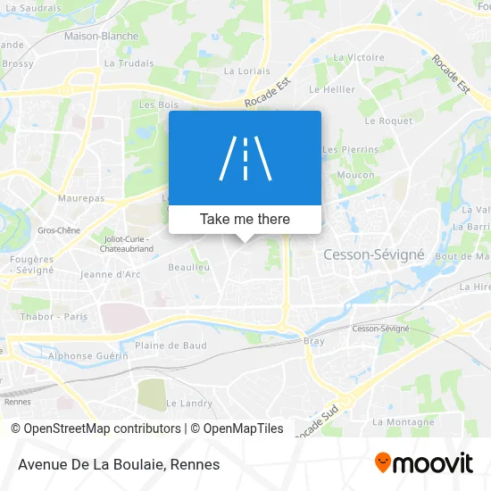 Avenue De La Boulaie map