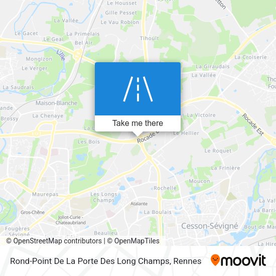 Rond-Point De La Porte Des Long Champs map