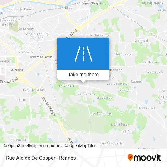 Rue Alcide De Gasperi map