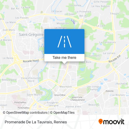Promenade De La Tauvrais map