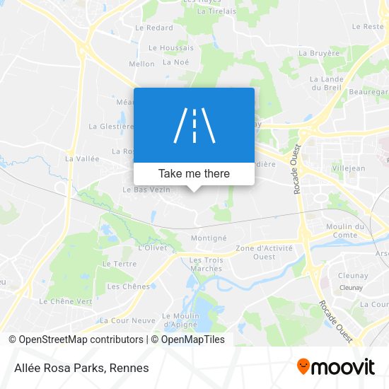 Allée Rosa Parks map