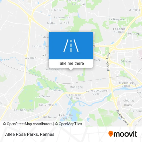 Allée Rosa Parks map