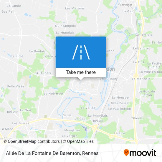 Allée De La Fontaine De Barenton map