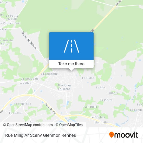 Rue Milig Ar Scanv Glenmor map