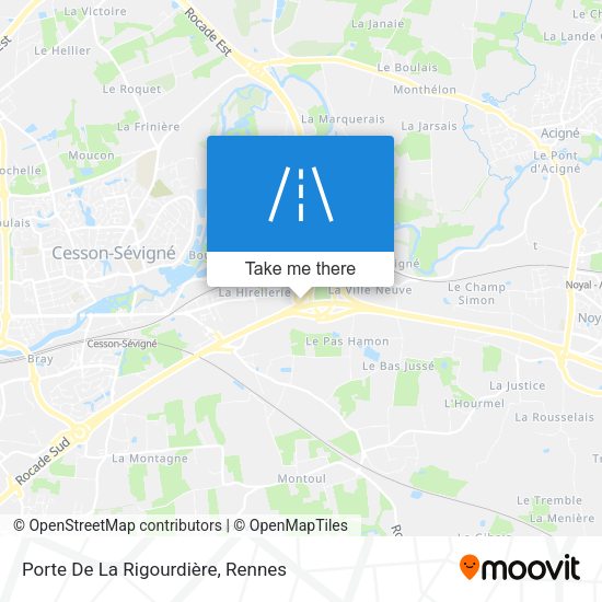 Porte De La Rigourdière map