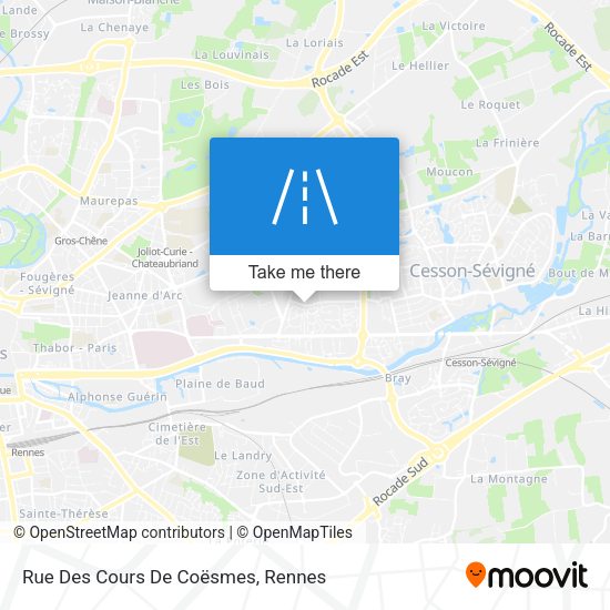 Rue Des Cours De Coësmes map