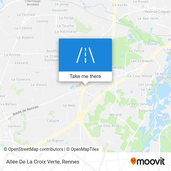 Allée De La Croix Verte map