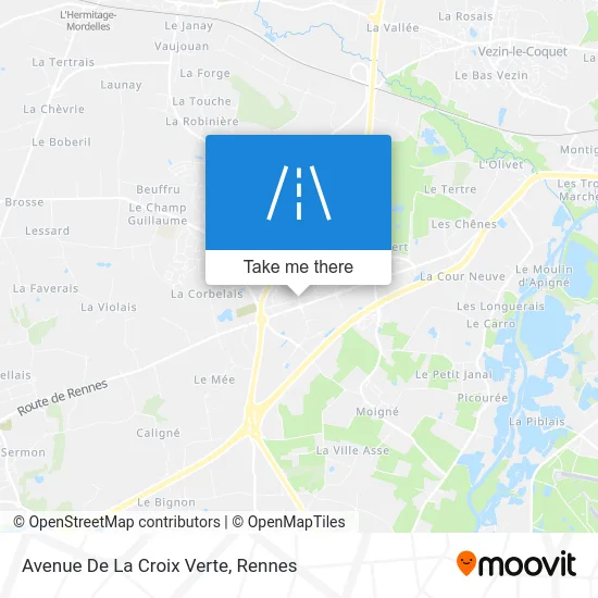 Avenue De La Croix Verte map