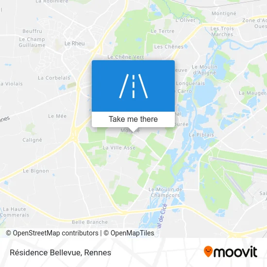 Résidence Bellevue map