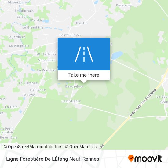 Ligne Forestière De L'Étang Neuf map