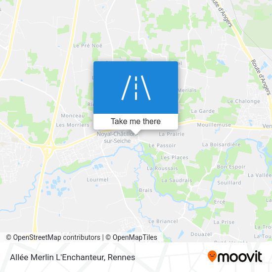 Allée Merlin L'Enchanteur map