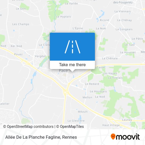 Allée De La Planche Fagline map