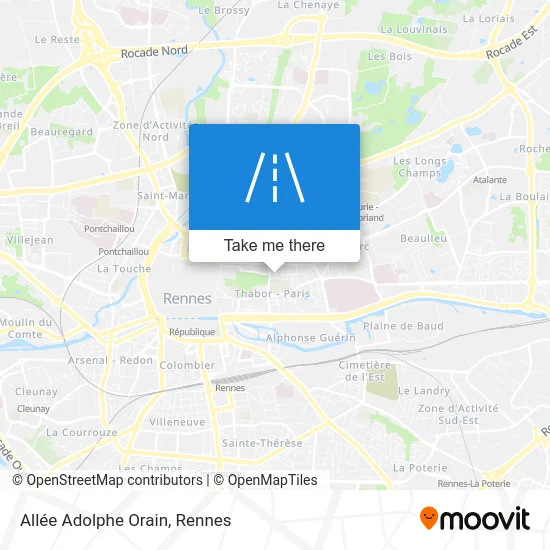 Allée Adolphe Orain map