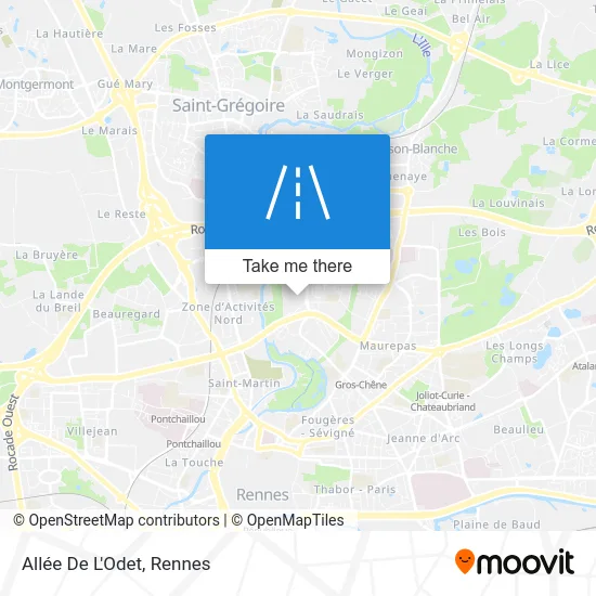 Allée De L'Odet map