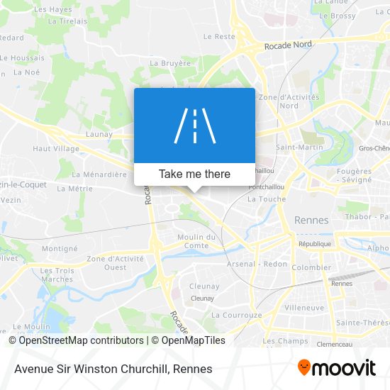 Avenue Sir Winston Churchill map