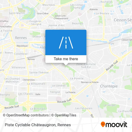Piste Cyclable Châteaugiron map