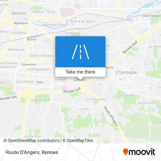 Route D'Angers map