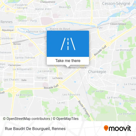 Rue Baudri De Bourgueil map