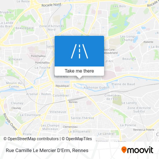Rue Camille Le Mercier D'Erm map