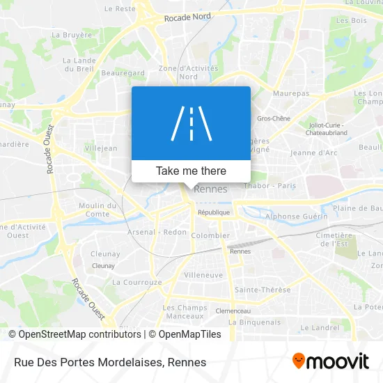 Rue Des Portes Mordelaises map