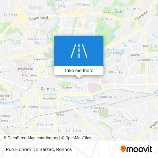 Rue Honoré De Balzac map