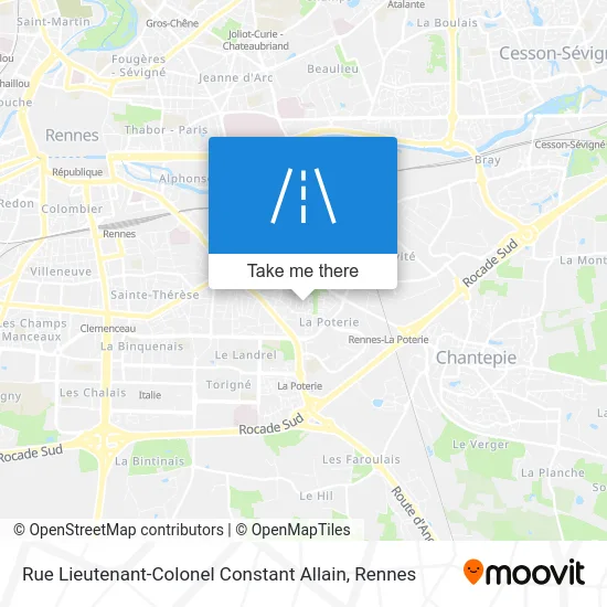 Rue Lieutenant-Colonel Constant Allain map