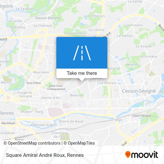 Square Amiral André Roux map