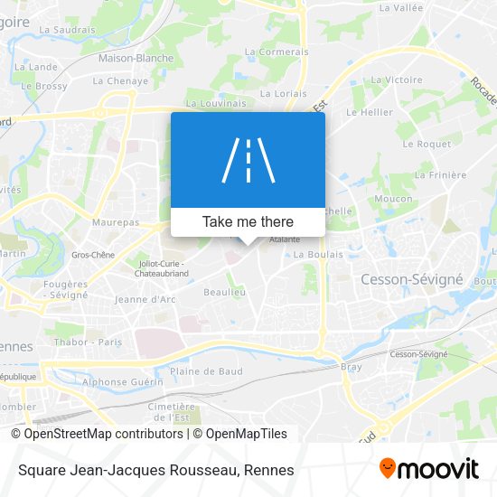 Square Jean-Jacques Rousseau map