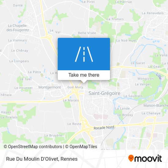 Rue Du Moulin D'Olivet map