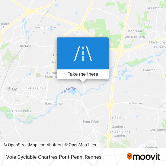Voie Cyclable Chartres Pont-Pean map