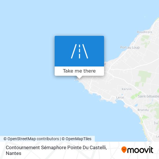 Mapa Contournement Sémaphore Pointe Du Castelli