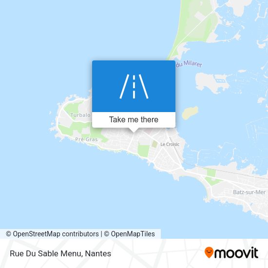 Rue Du Sable Menu map