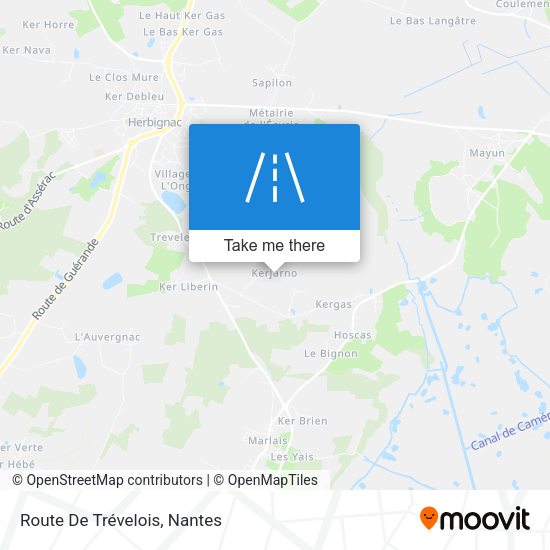 Route De Trévelois map
