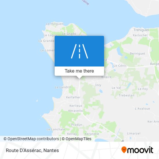 Route D'Assérac map