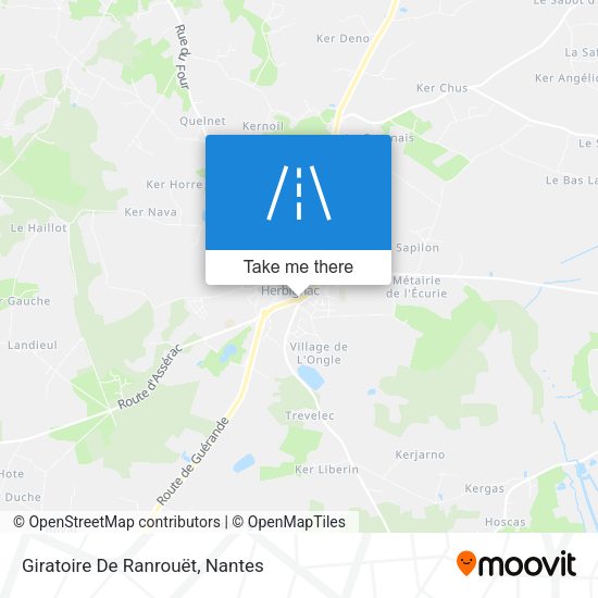Giratoire De Ranrouët map