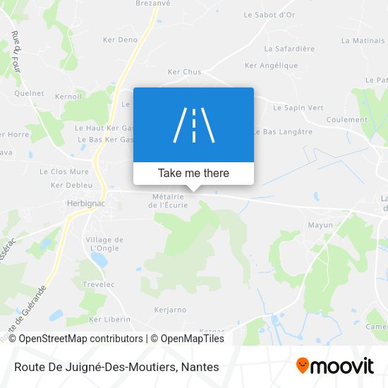Route De Juigné-Des-Moutiers map