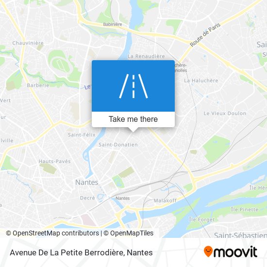 Mapa Avenue De La Petite Berrodière