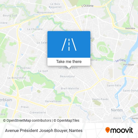 Mapa Avenue Président Joseph Bouyer