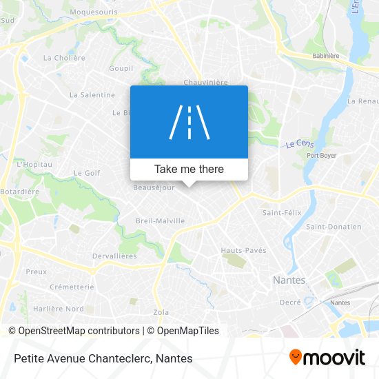 Petite Avenue Chanteclerc map
