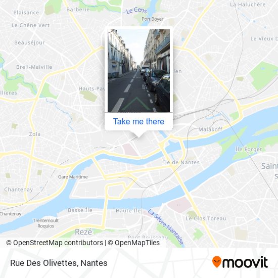 Mapa Rue Des Olivettes