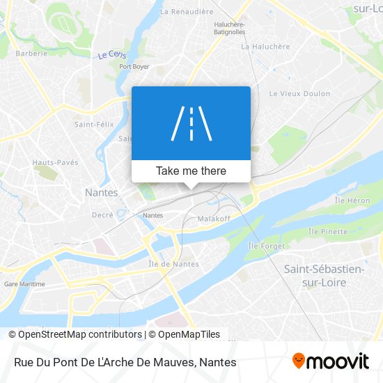 How to get to Rue Du Pont De L Arche De Mauves in Nantes by Bus