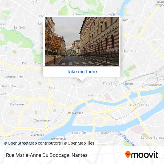 Mapa Rue Marie-Anne Du Boccage