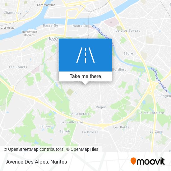 Mapa Avenue Des Alpes