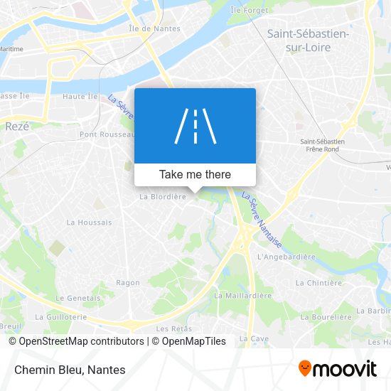 Chemin Bleu map