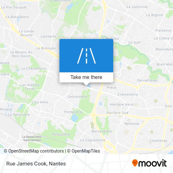 Rue James Cook map