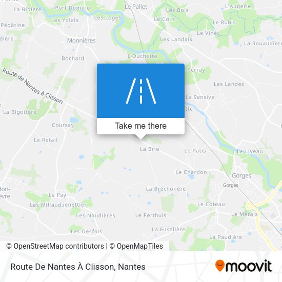 Route De Nantes À Clisson map