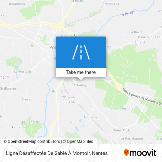 Mapa Ligne Désaffectée De Sablé À Montoir